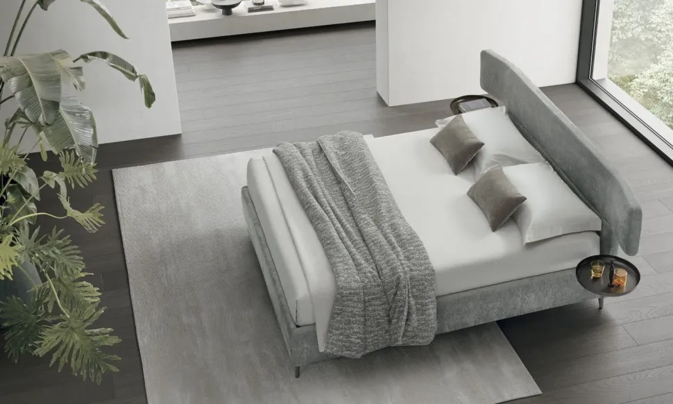 Letto imbottito con contenitore Berge' V&nice a prezzo scontato