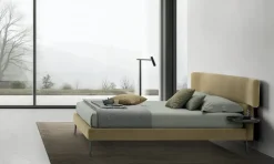 Letto imbottito con contenitore Berge' V&nice a prezzo scontato