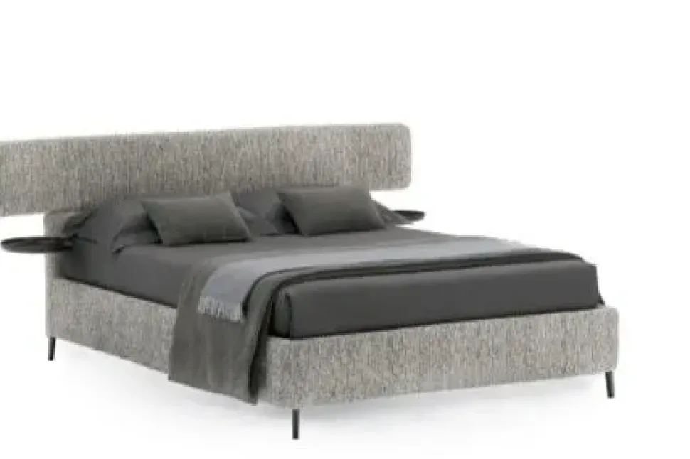 Letto imbottito con contenitore Berge' V&nice a prezzo scontato