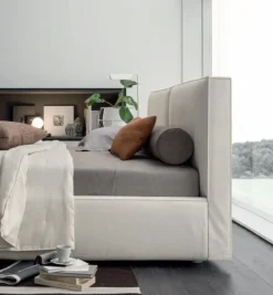 Letto imbottito con contenitore Vega duo slim V&nice a prezzo ribassato