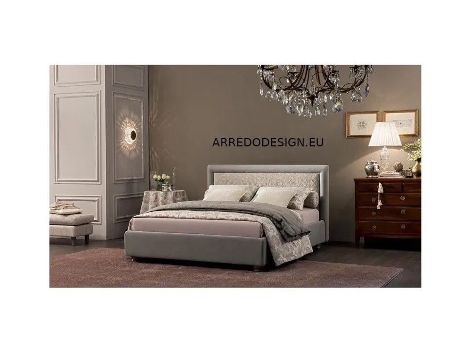 Letto imbottito con contenitore Chloe V&nice a prezzo ribassato