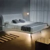 Letto imbottito con gambe Letto maxi con led180 x 200 luxury  Md work a prezzo scontato