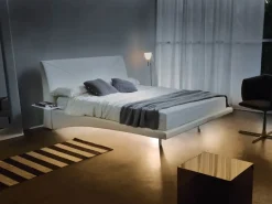 Letto imbottito con gambe Letto maxi con led180 x 200 luxury Md work a prezzo scontato