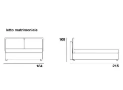 Letto imbottito con gambe Pegaso Salvetti a prezzo ribassato