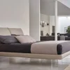 Letto imbottito con gambe Mtre letto in pelle Artigianale a prezzo scontato