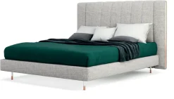 Letto imbottito con giroletto Ginevra Novaluna a prezzo scontato