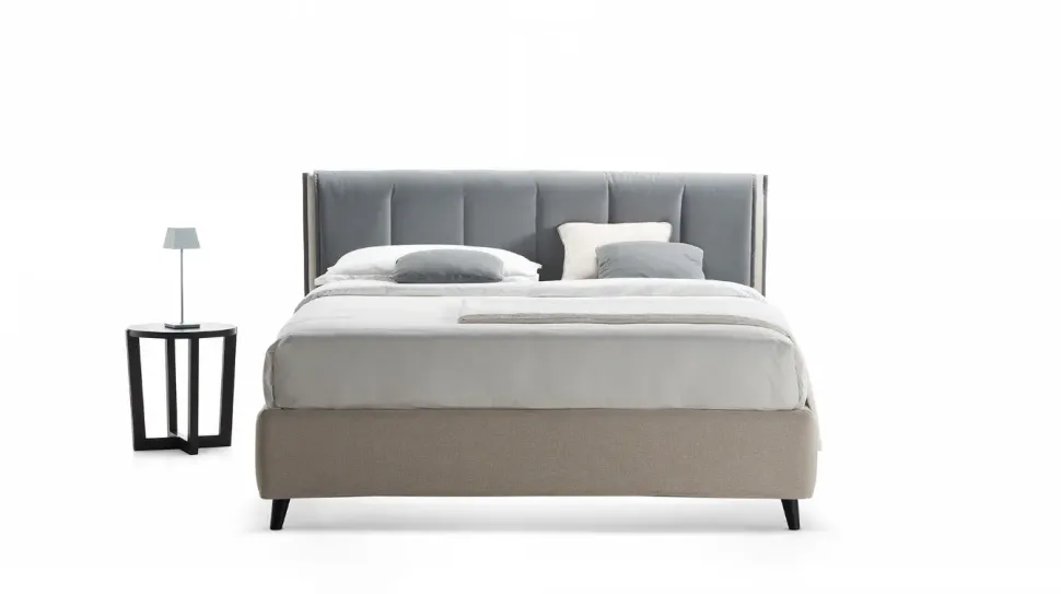 Letto imbottito con giroletto Dionisio cover mood Rosini a prezzo scontato