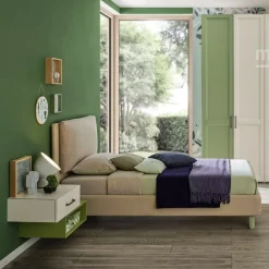 Letto imbottito con giroletto Letto plane pillow Moretti compact a prezzo ribassato