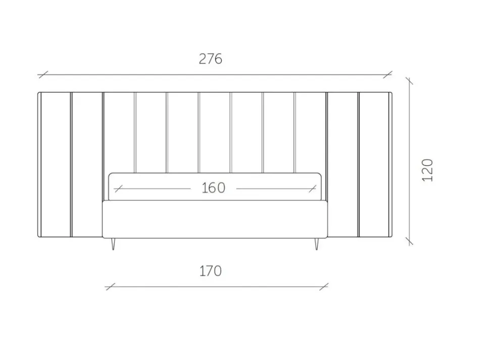Letto imbottito con giroletto Letto xxl maxi in technonabuk Md work a prezzo ribassato