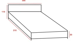 Letto imbottito con giroletto Selene king size Artigianale a prezzo scontato