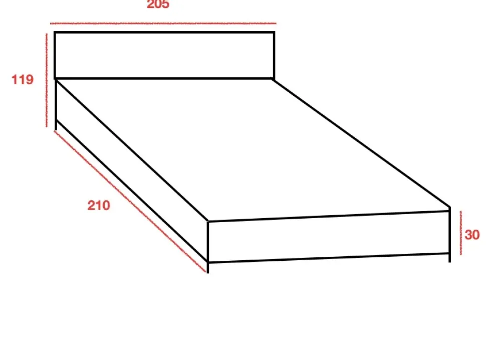 Letto imbottito con giroletto Selene king size Artigianale a prezzo scontato