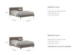 Letto imbottito con giroletto Dalia V&nice a prezzo scontato