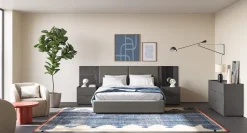 Letto imbottito con pediera Eclettica en01 Colombini casa a prezzo ribassato