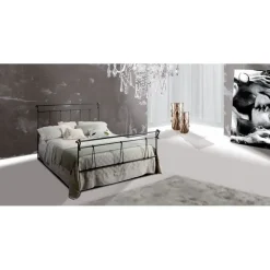 Letto imbottito con piedini Letto matrimoniale giove  Pama letti a prezzo scontato