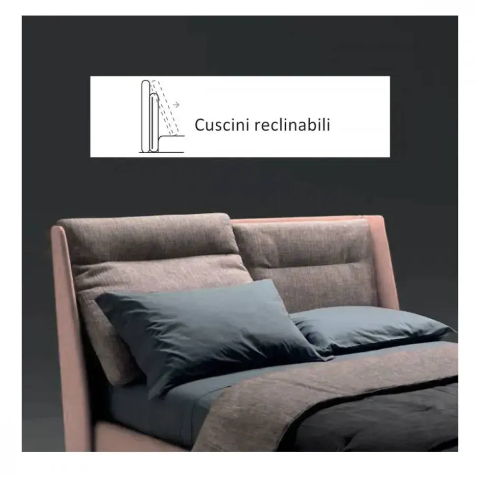 Letto imbottito con piedini Join * Samoa a prezzo scontato