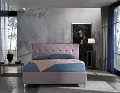 Letto imbottito modello Domino di Artigiana letti scontato 35%