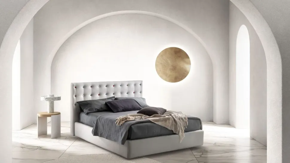 Letto imbottito modello Point * di Samoa scontato 35%
