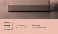 Letto imbottito modello Teo * di Biba salotti scontato 30%