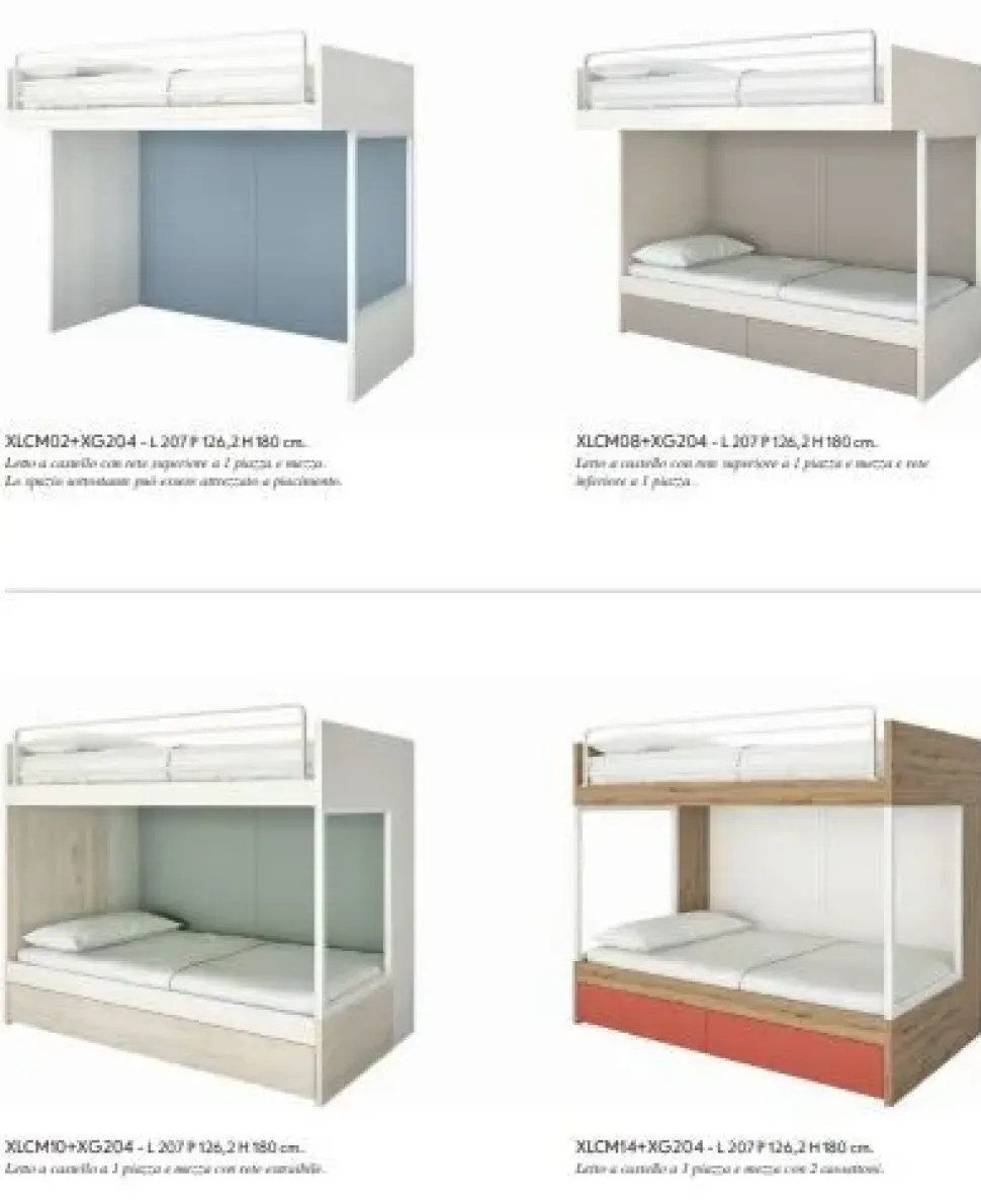 Letto in laccato modello Maxi di Zg mobili scontato 40%