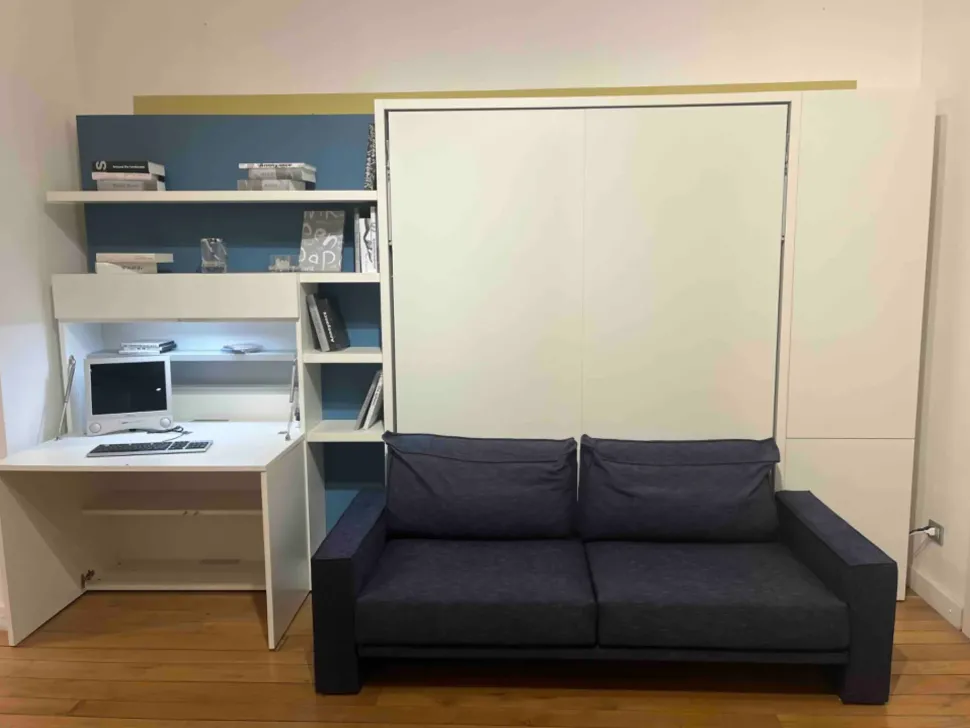 Letto in legno a scomparsa Penelope 2 sofa' divano next Clei a prezzo ribassato