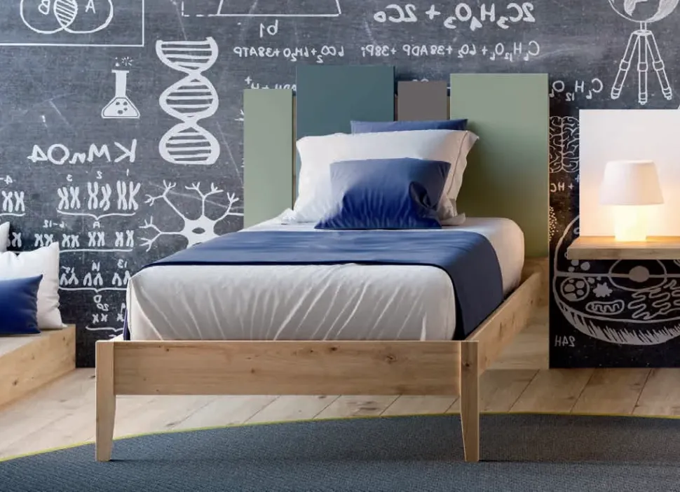 Letto in legno con gambe Mix Zg mobili a prezzo scontato