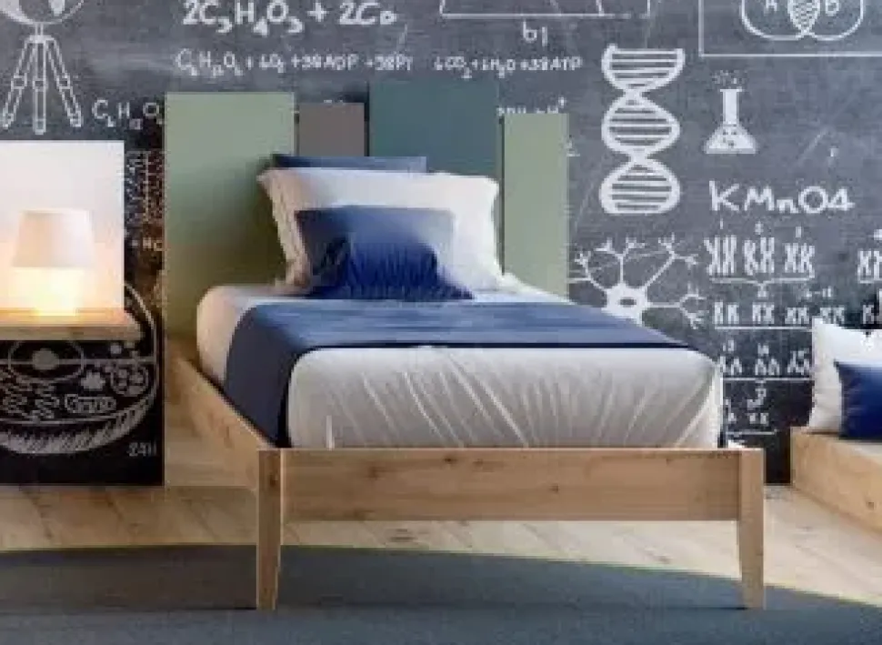 Letto in legno con gambe Mix Zg mobili a prezzo scontato