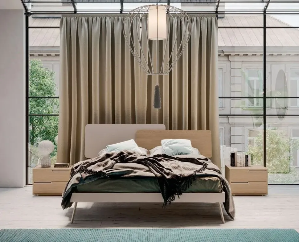 Letto in legno con gambe Loli * Orme a prezzo ribassato