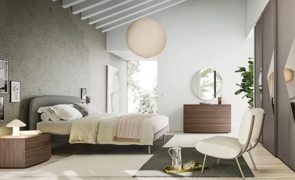 Letto in legno con giroletto Park Collezione esclusiva a prezzo ribassato