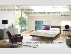 Letto in legno con giroletto Febo Sangiacomo a prezzo ribassato