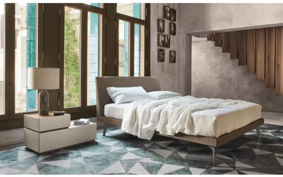 Letto in legno con piedini Febo 2|0 Sangiacomo a prezzo scontato