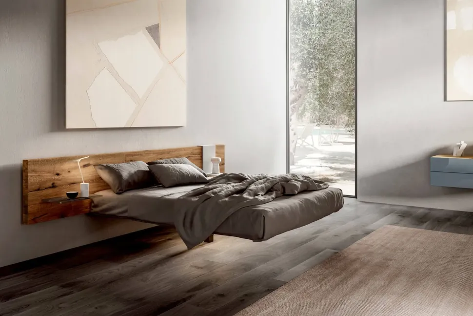 Letto in legno con piedini Fluttua wildwood Lago a prezzo scontato