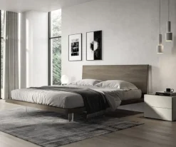 Letto in legno con piedini Zeo Artigianale a prezzo scontato