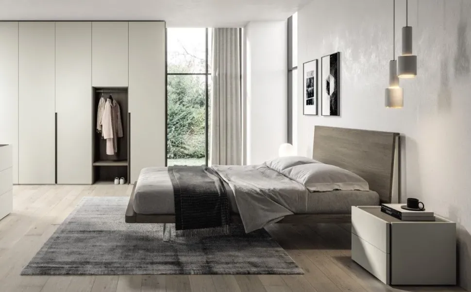 Letto in legno con piedini Zeo Artigianale a prezzo scontato