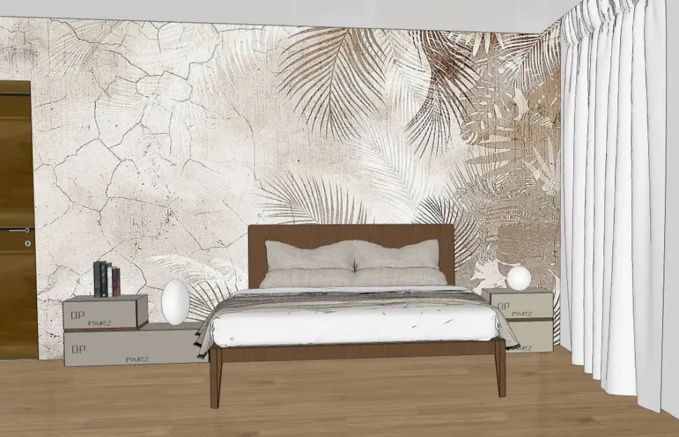 Letto in legno modello Letto e comodini di Pianca scontato 28%