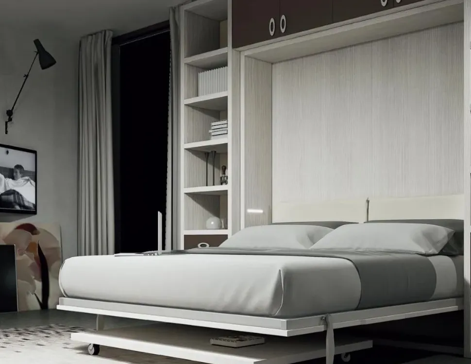 Letto in legno modello Letto a scomparsa sity matrimoniale legno di Artigianale scontato 27%