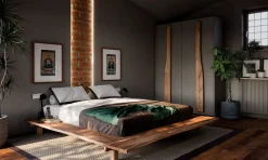 Letto in legno modello Letto matyrimoniale zen japan in legno di Nuovi mondi collection scontato 50%