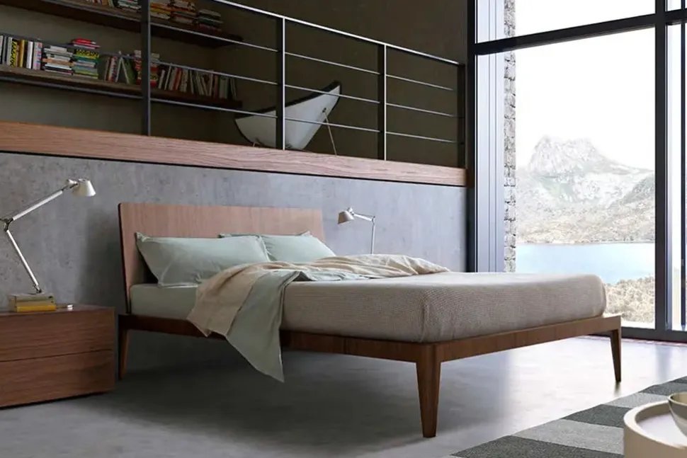 Letto in legno modello Spillo e materasso rising dorelan di Pianca scontato 31%