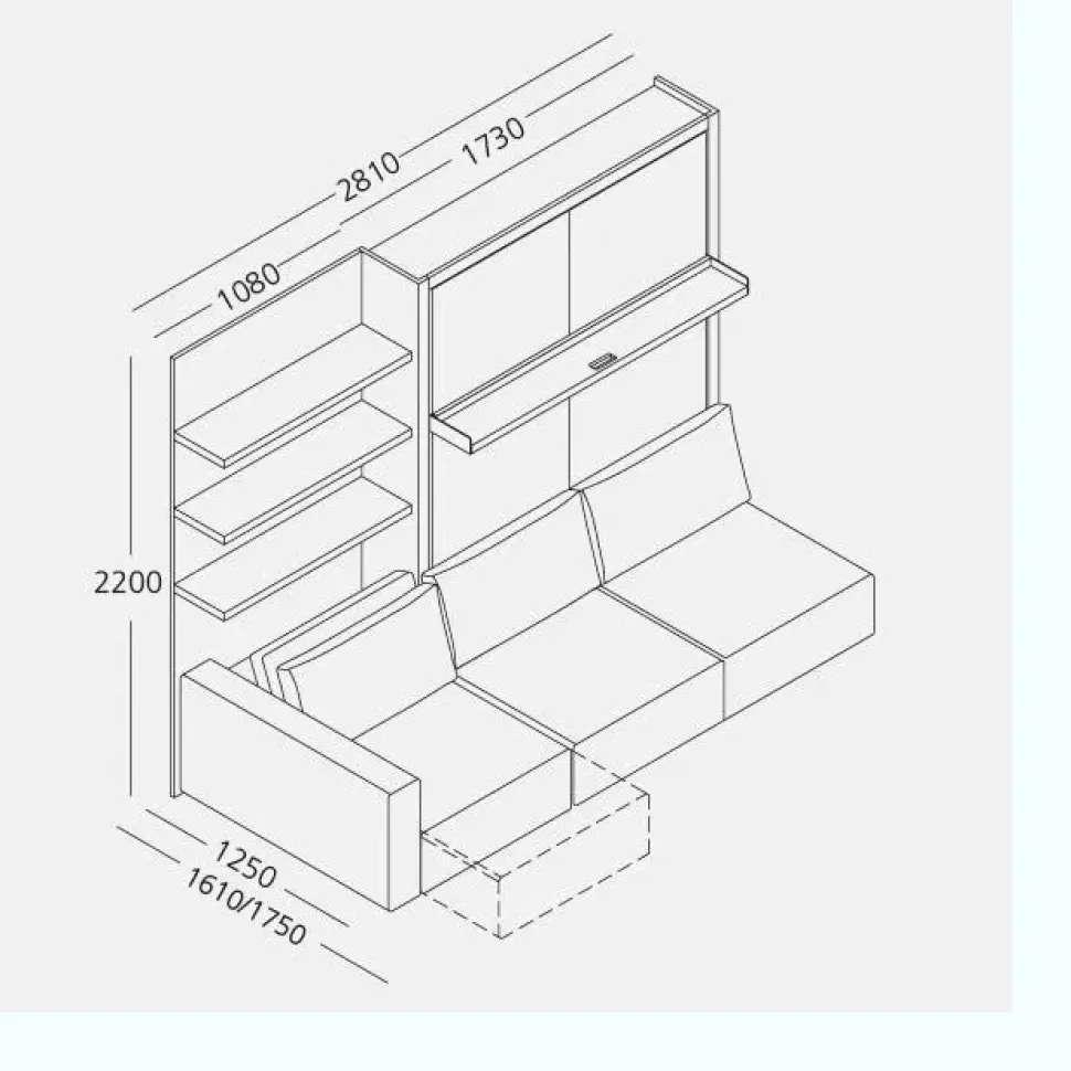 Letto in legno modello Swing di Clei scontato 30%