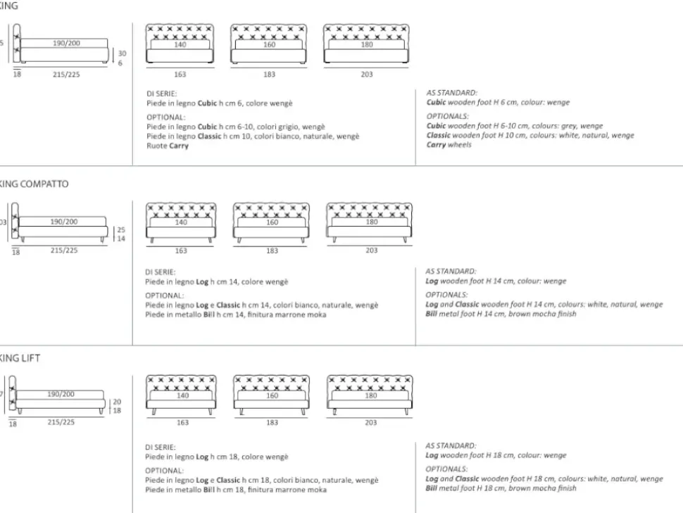 LETTO King compatto * Samoa in OFFERTA OUTLET - 35%
