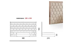 Letto king size Letto luxury con testata maxi  Md work con uno sconto IMPERDIBILE