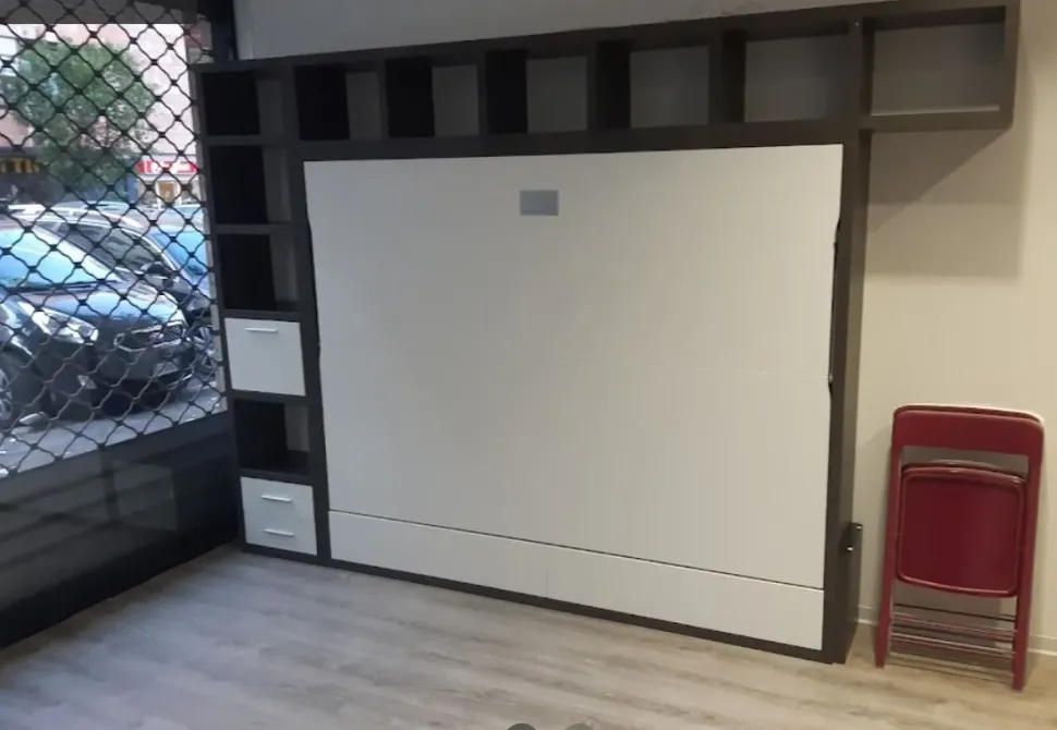 LETTO Letto a scomparsa a roma orizzontale rovere brown Artigianale a PREZZI OUTLET