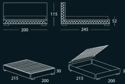 LETTO Letto luxury san marco Md work in OFFERTA OUTLET - 45%