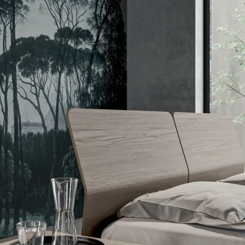 LETTO Letto moderno in legno laccato Mottes selection in OFFERTA OUTLET