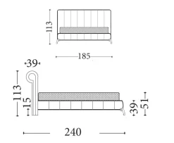 Letto Letto pelle new york di Md work scontato del 46%