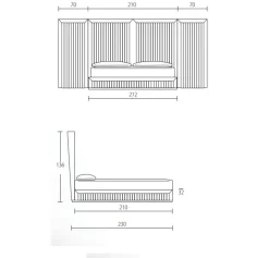 Letto Luxury italia maxi  Md work SCONTATO a PREZZI OUTLET