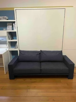 Letto matrimoniale a scomparsa Penelope 2 sofa'  divano next Clei a prezzo scontato