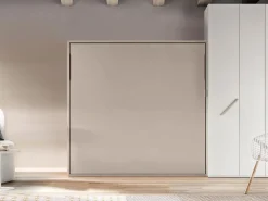 Letto matrimoniale a scomparsa Artigianale, finitura tortora. Prezzo scontato!