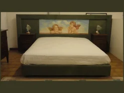 Letto matrimoniale con affresco dipinto a mano scontato del -60%