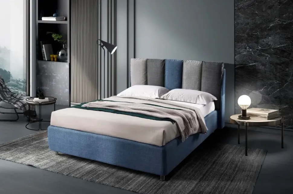 Letto matrimoniale con contenitore Pillow Artigiana letti a prezzo scontato