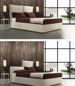 Letto matrimoniale con contenitore Branco Artigianale a prezzo ribassato